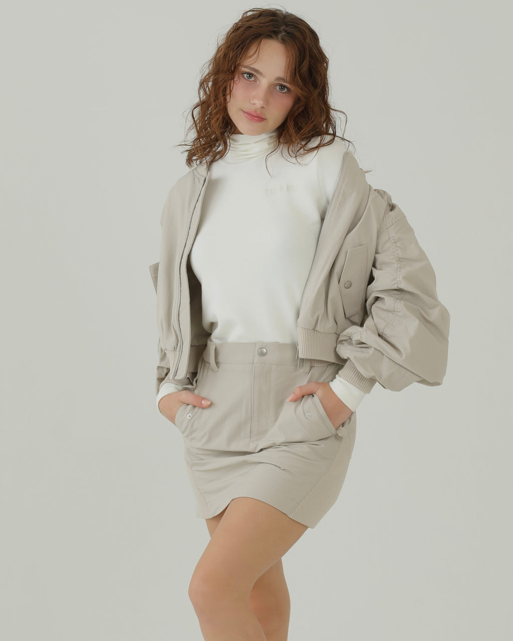 Bise Utility Skirt 
(GREIGE)