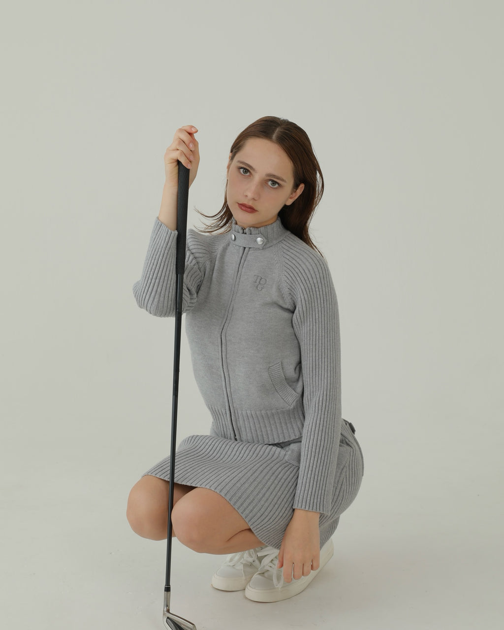 Clarté Knit Skirt (GRAY)