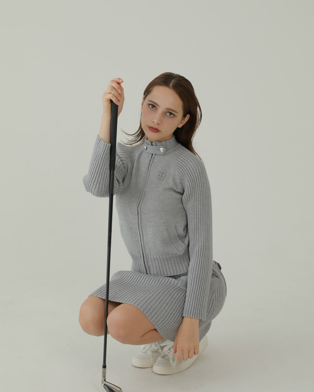Clarté Knit Skirt (GRAY)