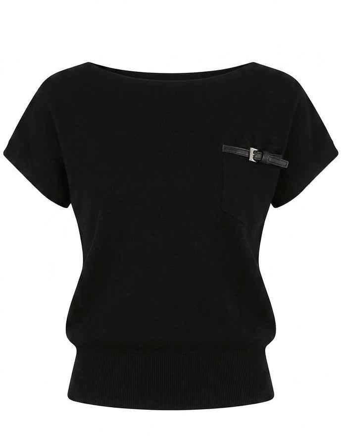 2way layered knit set (BLACK)