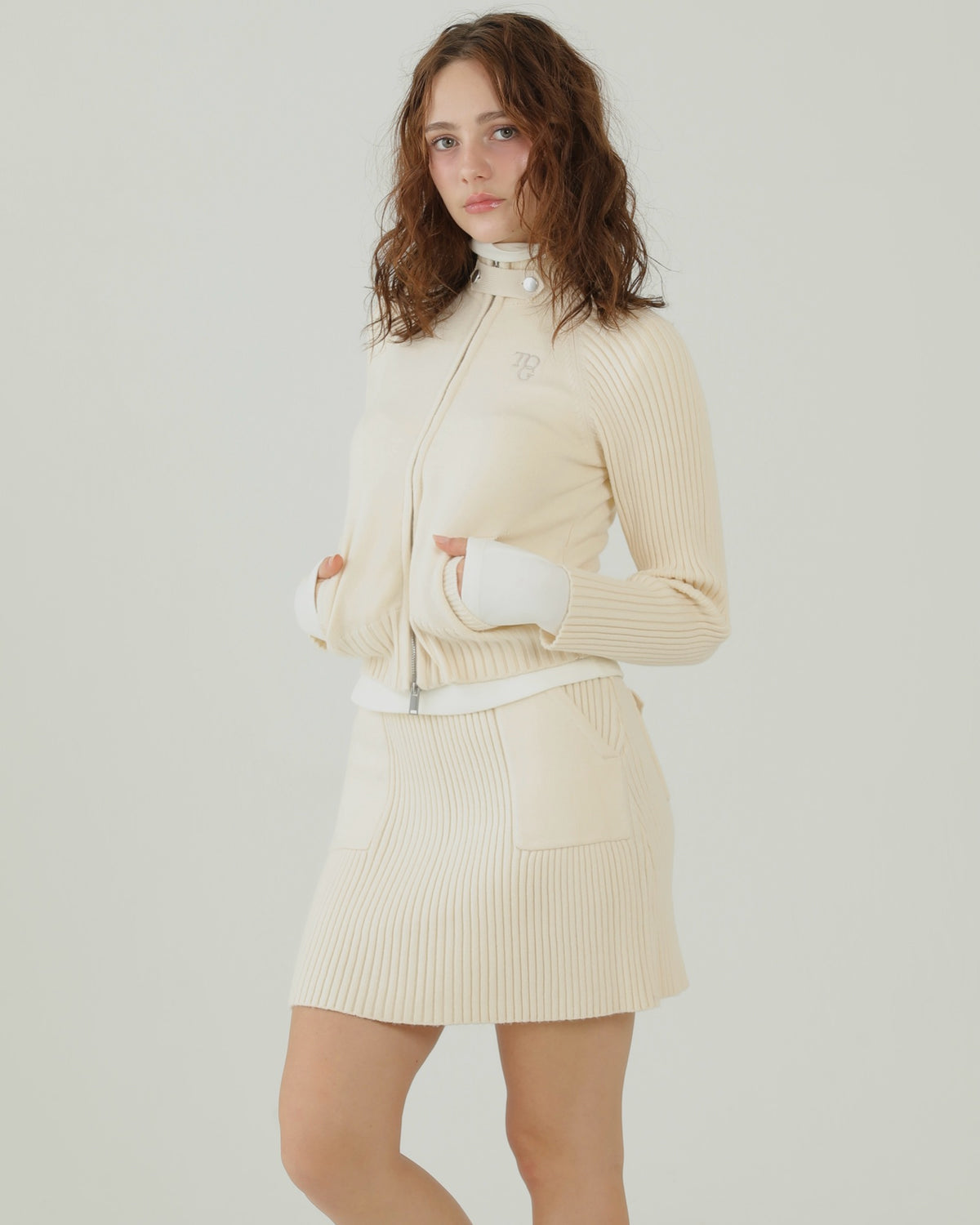 Clarté Knit Skirt
(IVORY)