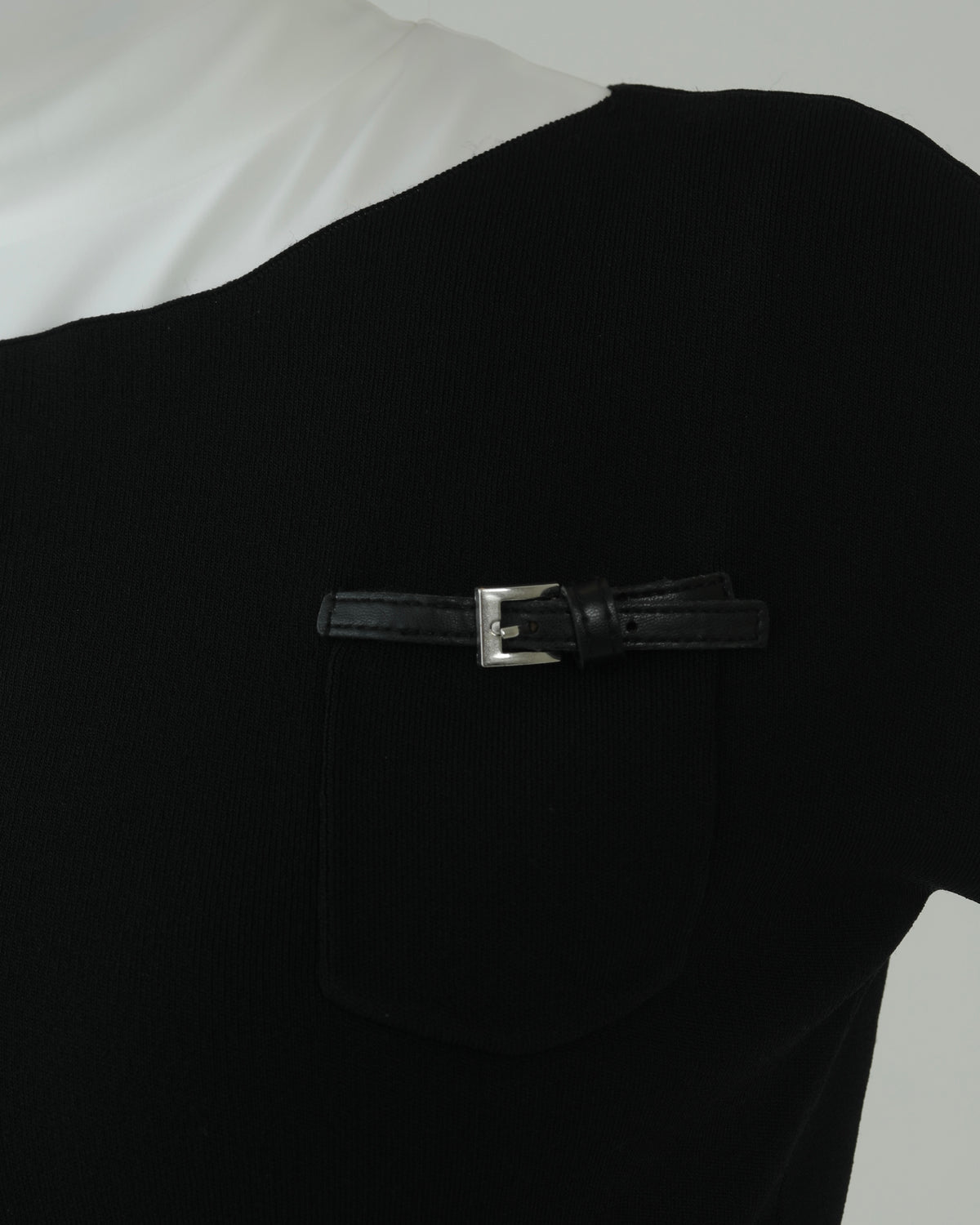 2way layered knit set (BLACK)