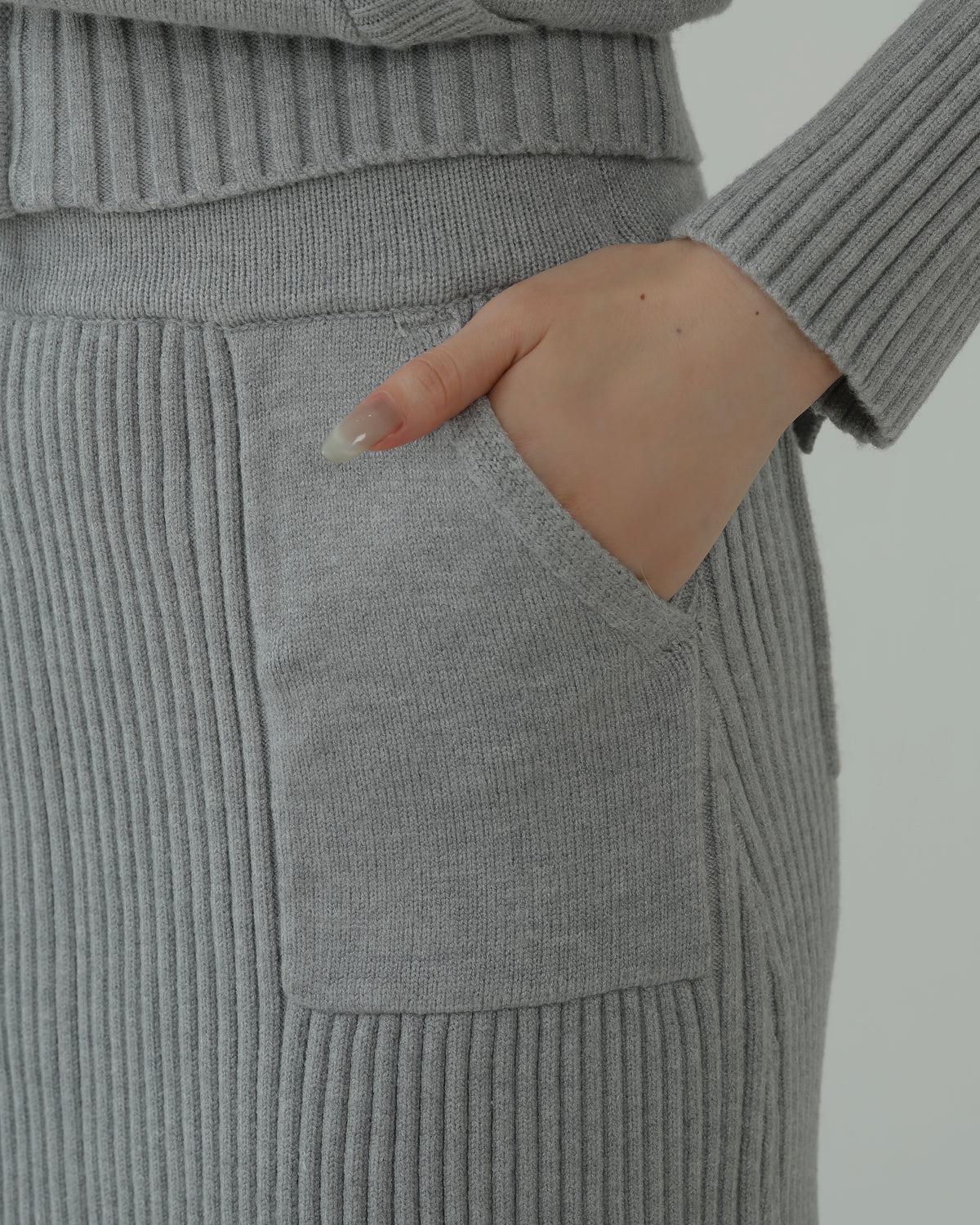 Clarté Knit Skirt (GRAY)