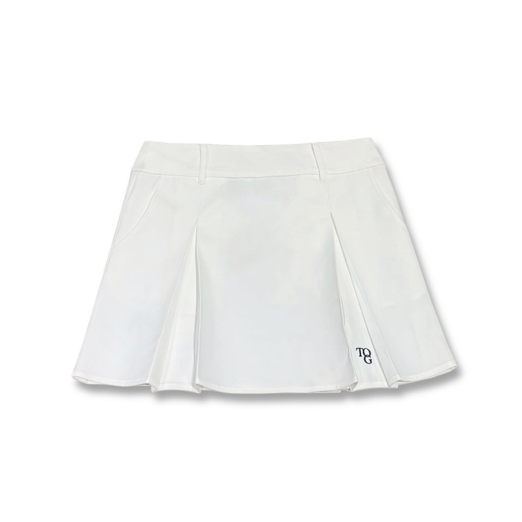 Side pleats skirt (WHITE)