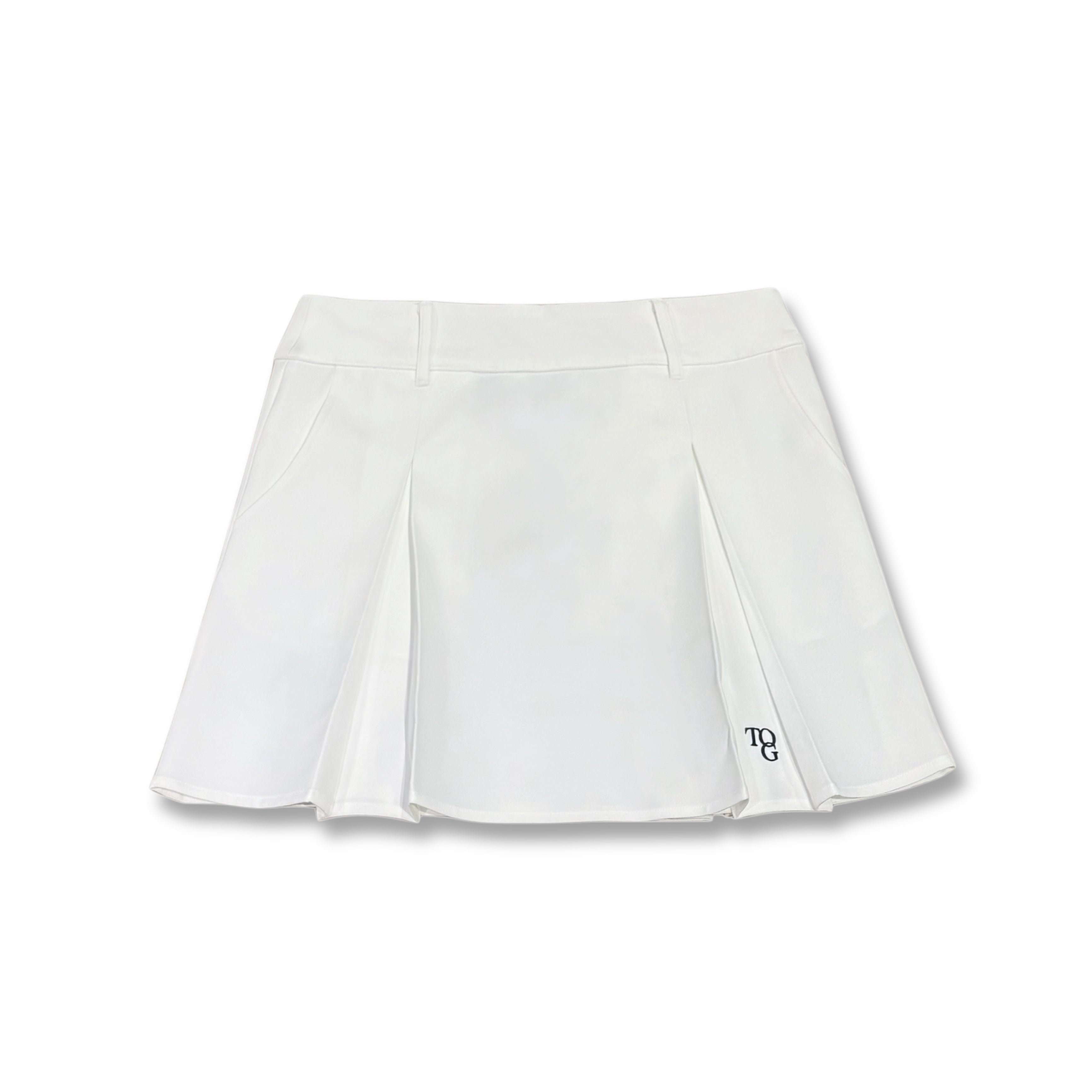Side pleats skirt (WHITE)