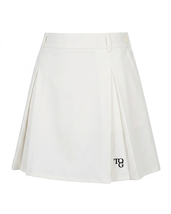 Side pleats skirt (WHITE)