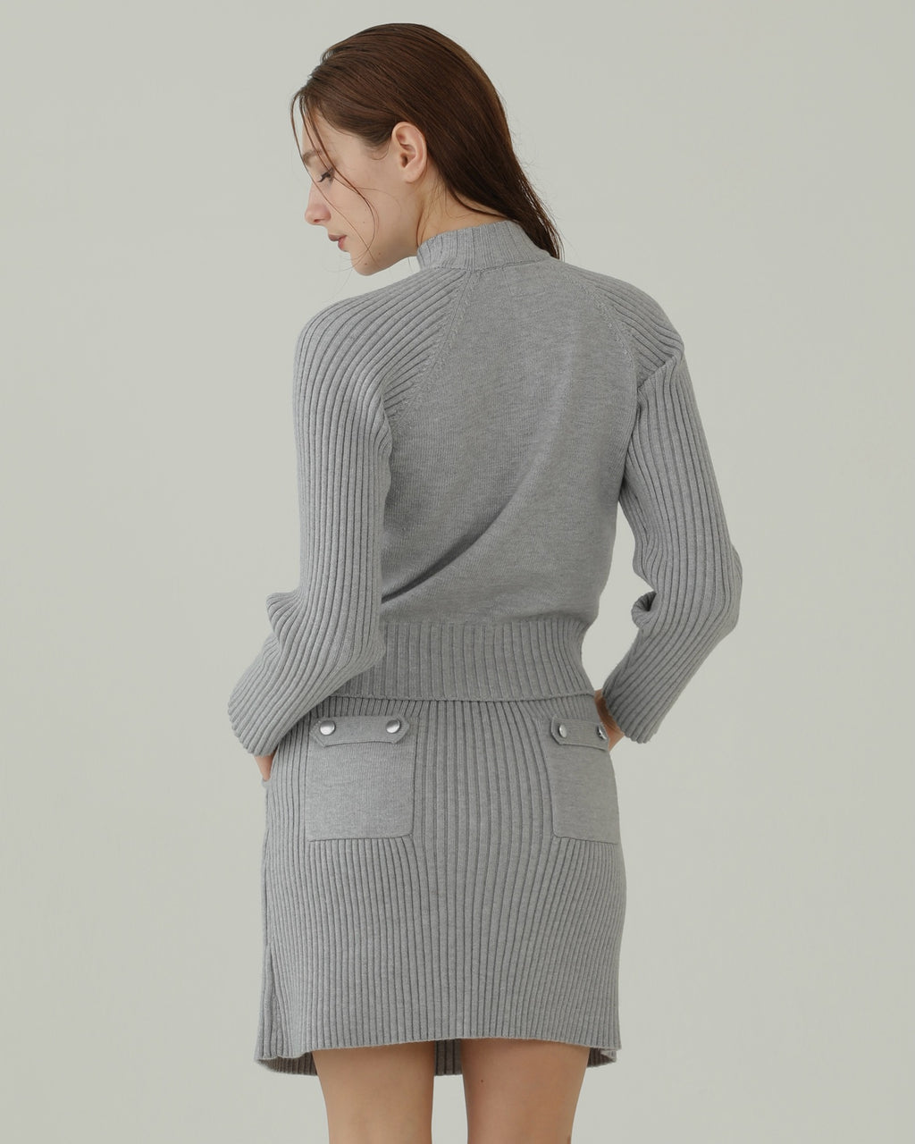 Clarté Knit Skirt (GRAY)