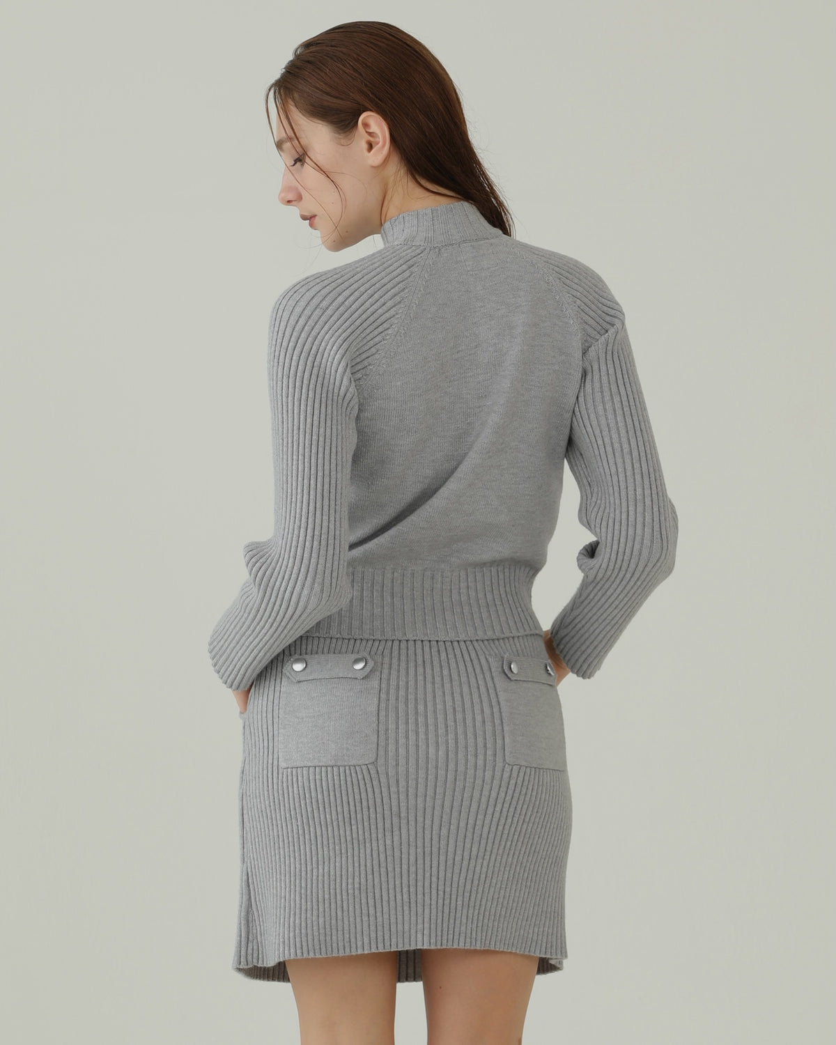 Clarté Knit Skirt (GRAY)