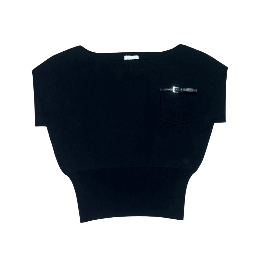 2way layered knit set (BLACK)