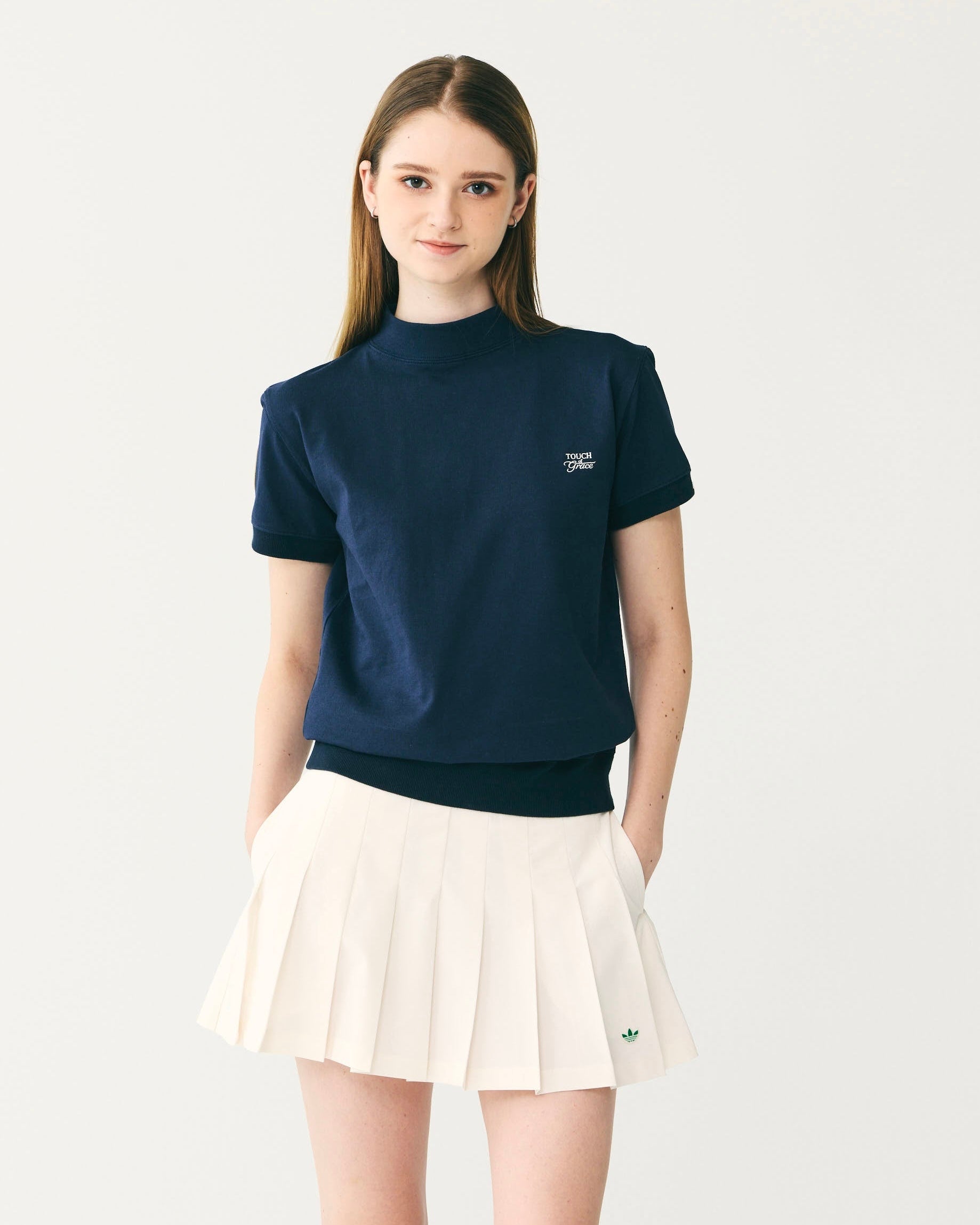 Short Sleeves Mock | NAVY