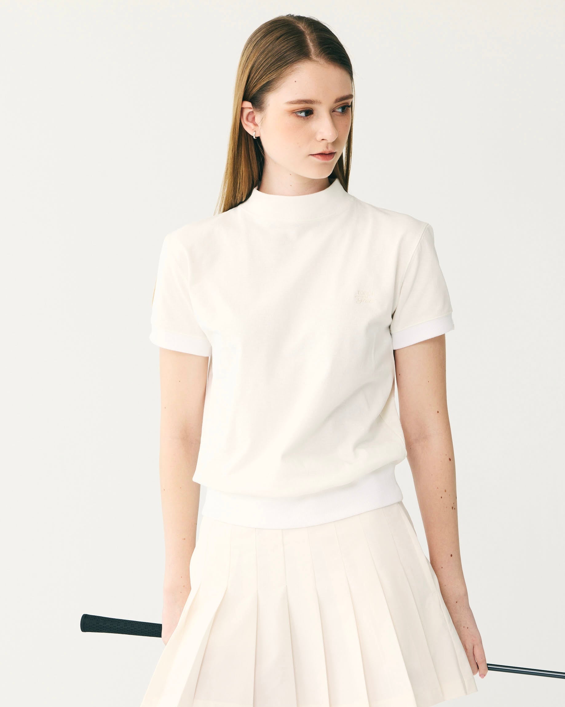 Short Sleeves Mock | OFF WHITE – Touch of Grace