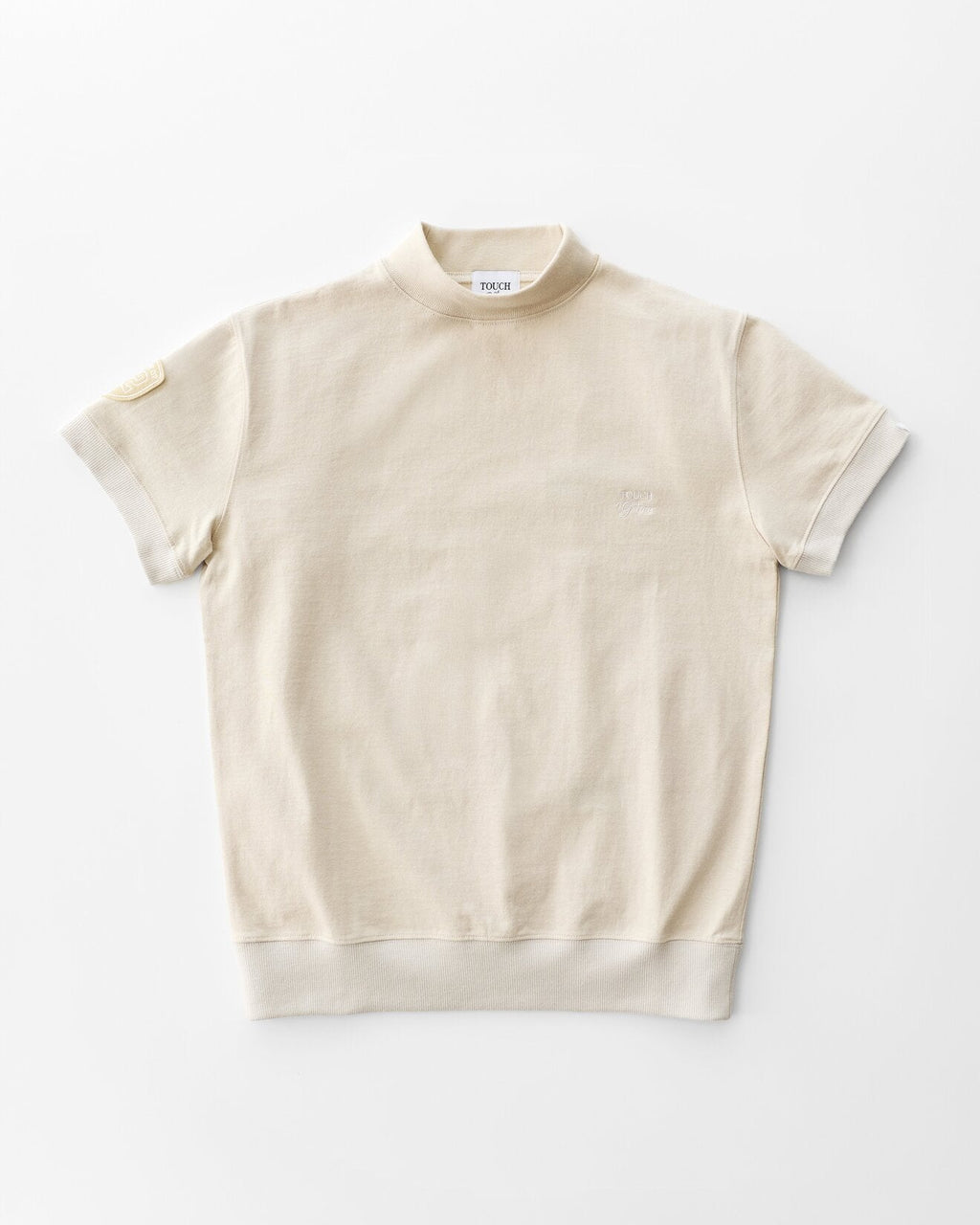 Short Sleeves Mock | BEIGE