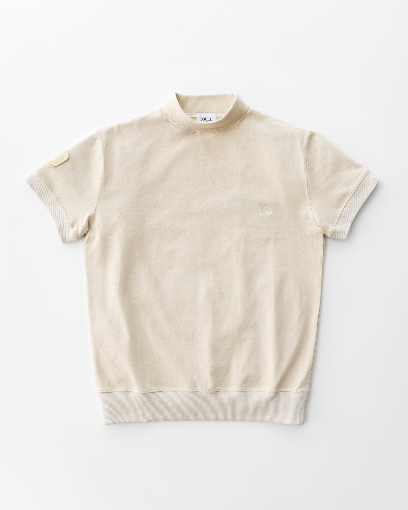 Short Sleeves Mock | BEIGE